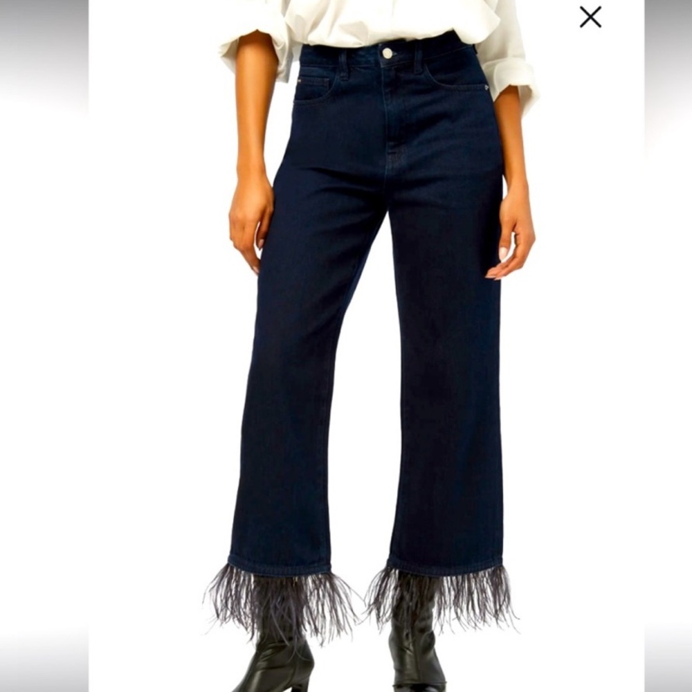 NWT WeWoreWhat Feather Jeans